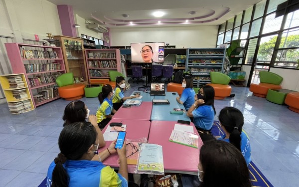 ดำเนินการอบเชิงปฏิบัติการทบทวนการใช้นวัตกรรมของโรงเรียนโครงการสนับสนุนโรงเรียนพัฒนาตนเองกิจกรรมใช้นวัตกรรมจิตศึกษา ผ่านระบบออนไลน์ Application Zoom